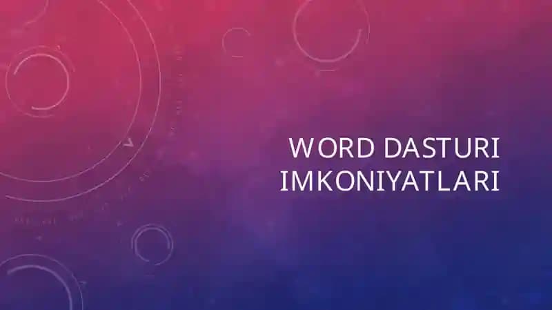 Word dasturi