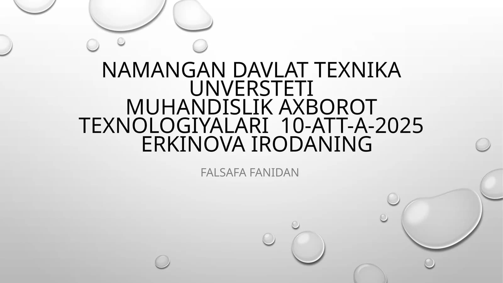 Falsafa fanidan Hududhaqidaumumiyma’lumot