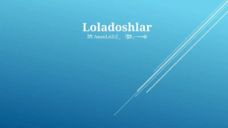 Loladoshlar