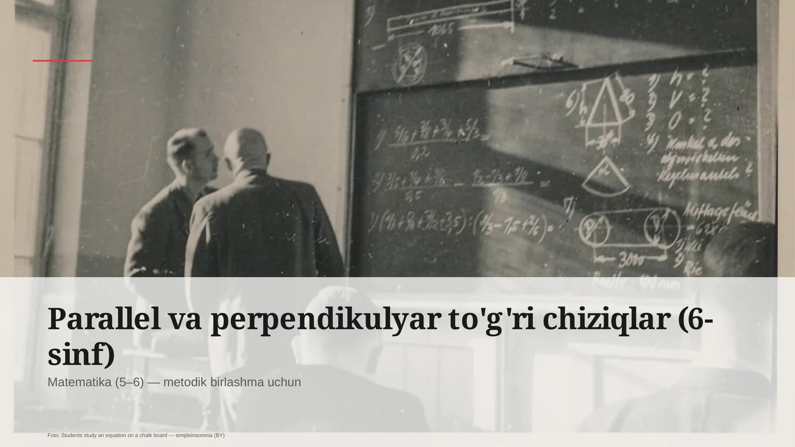 Parallel va perpendikulyar to'g'ri chiziqlar (6-sinf)