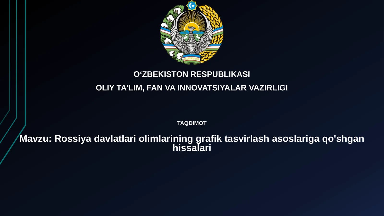 Grafik tasvir asoslariga qo'shgan hissalar