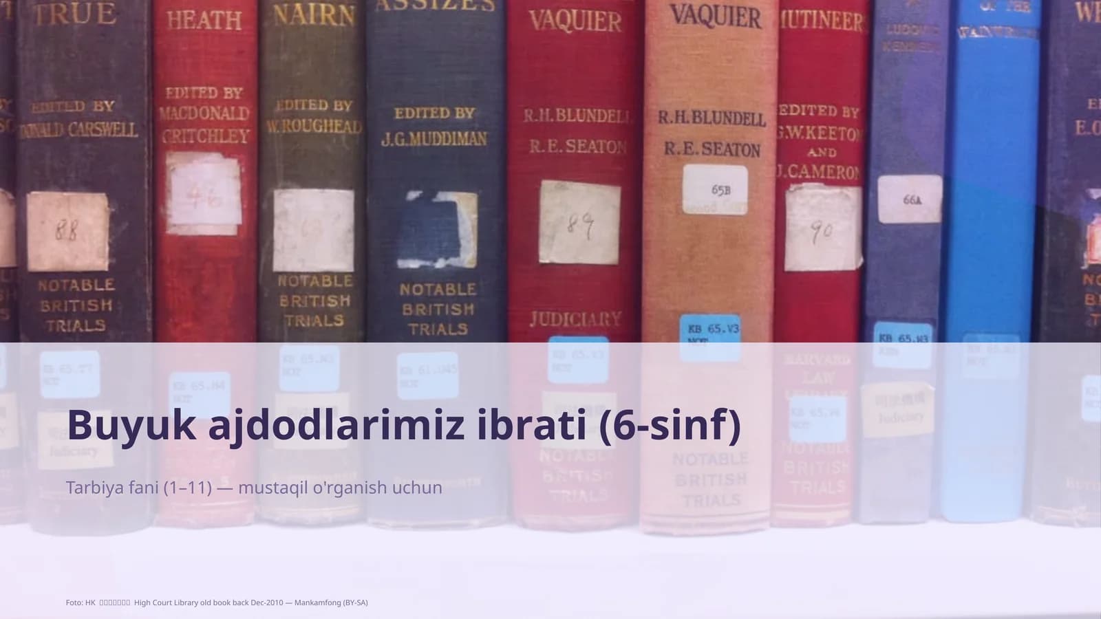 Buyuk ajdodlarimiz ibrati (6-sinf)