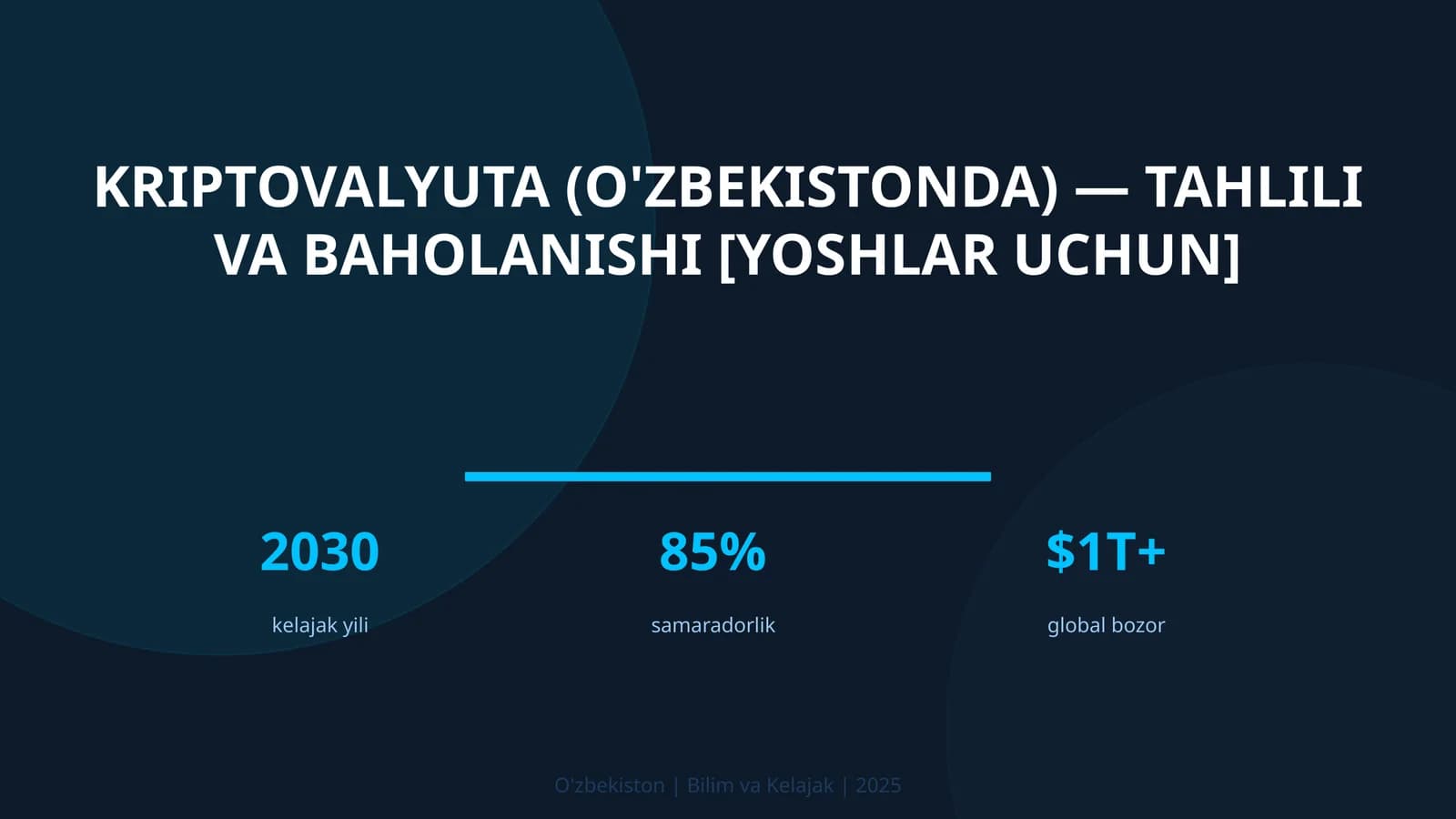 Kriptovalyuta (O'zbekistonda) — tahlili va baholanishi [yoshlar uchun]