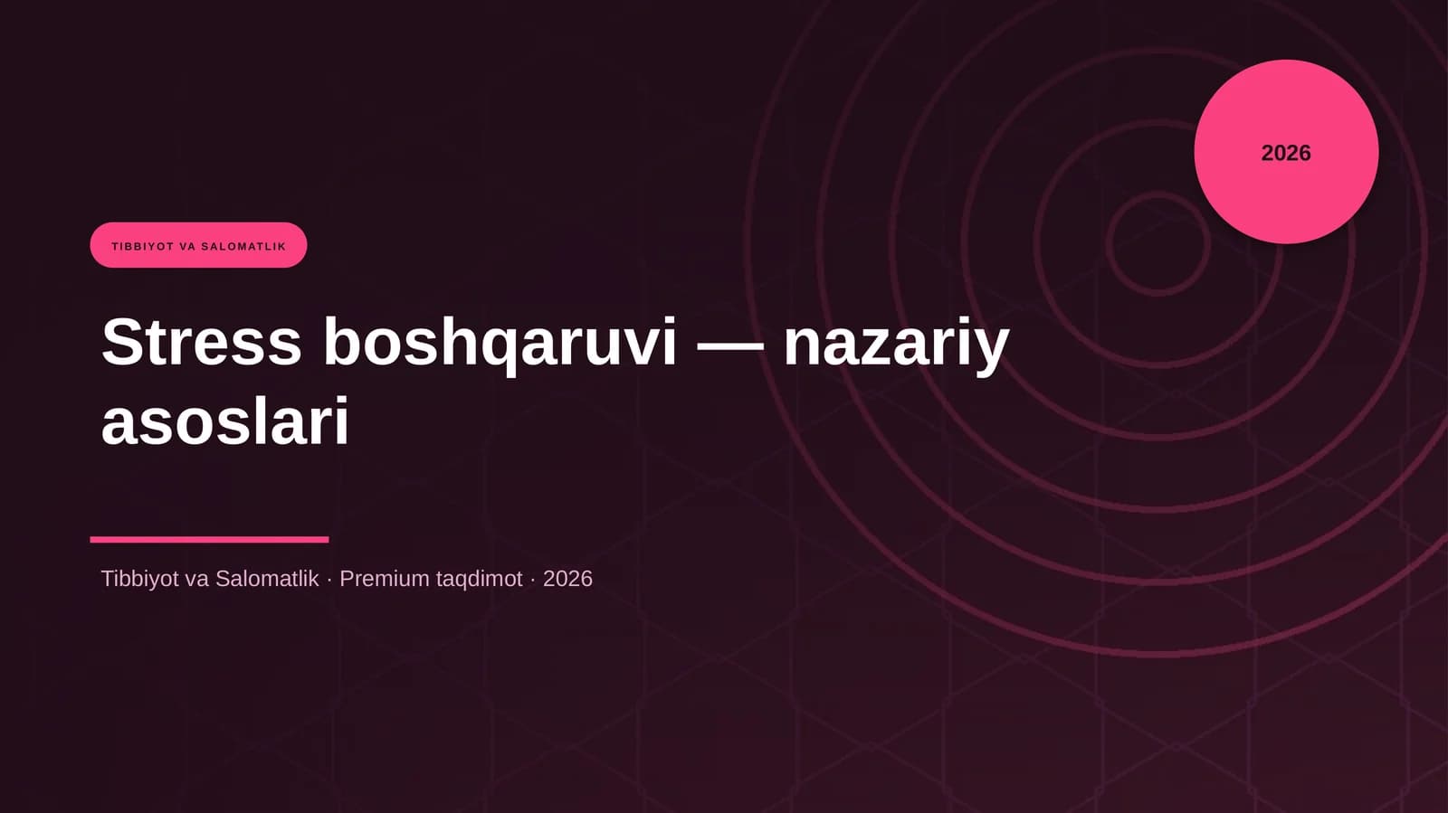 Stress boshqaruvi — nazariy asoslari