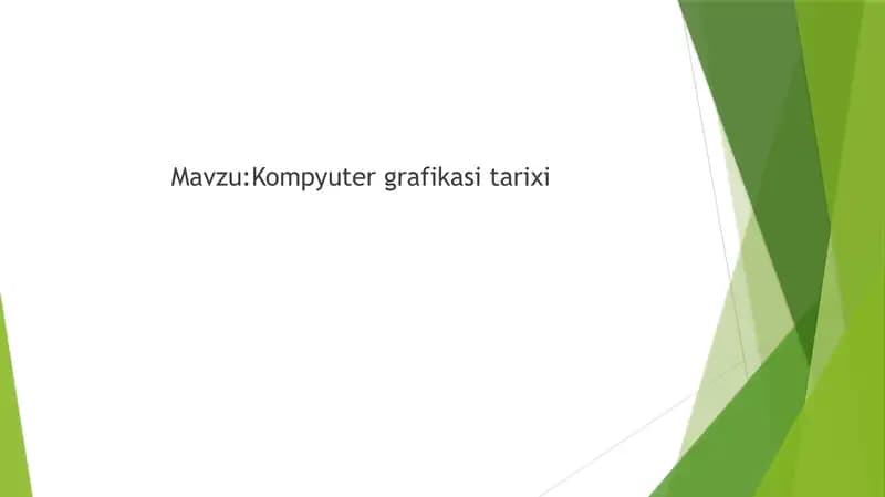 Kompyuter grafikasi tarixi