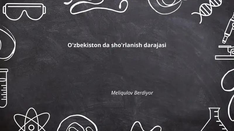 O'zbekiston da sho'rlanish darajasi