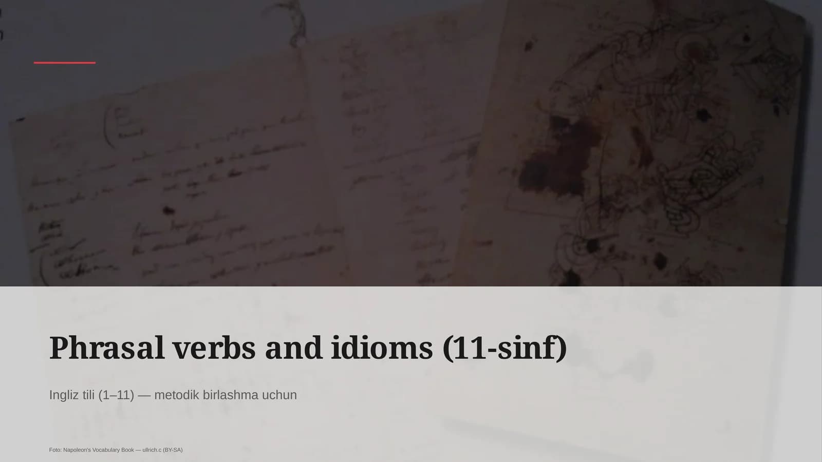 Phrasal verbs and idioms (11-sinf)