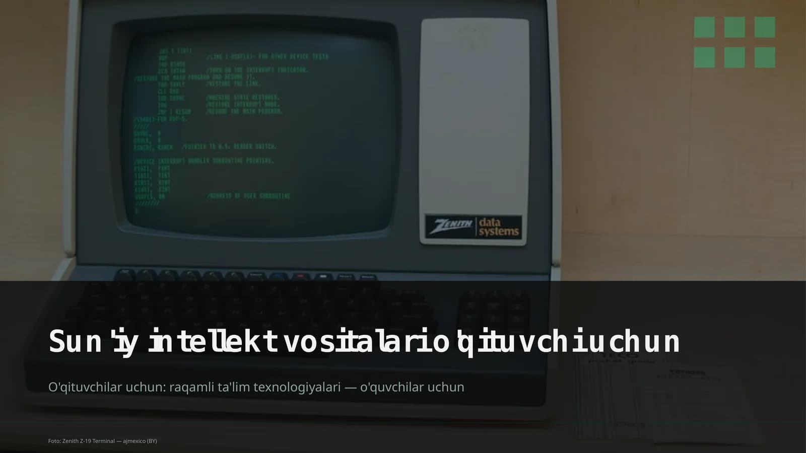 Sun'iy intellekt vositalari o'qituvchi uchun