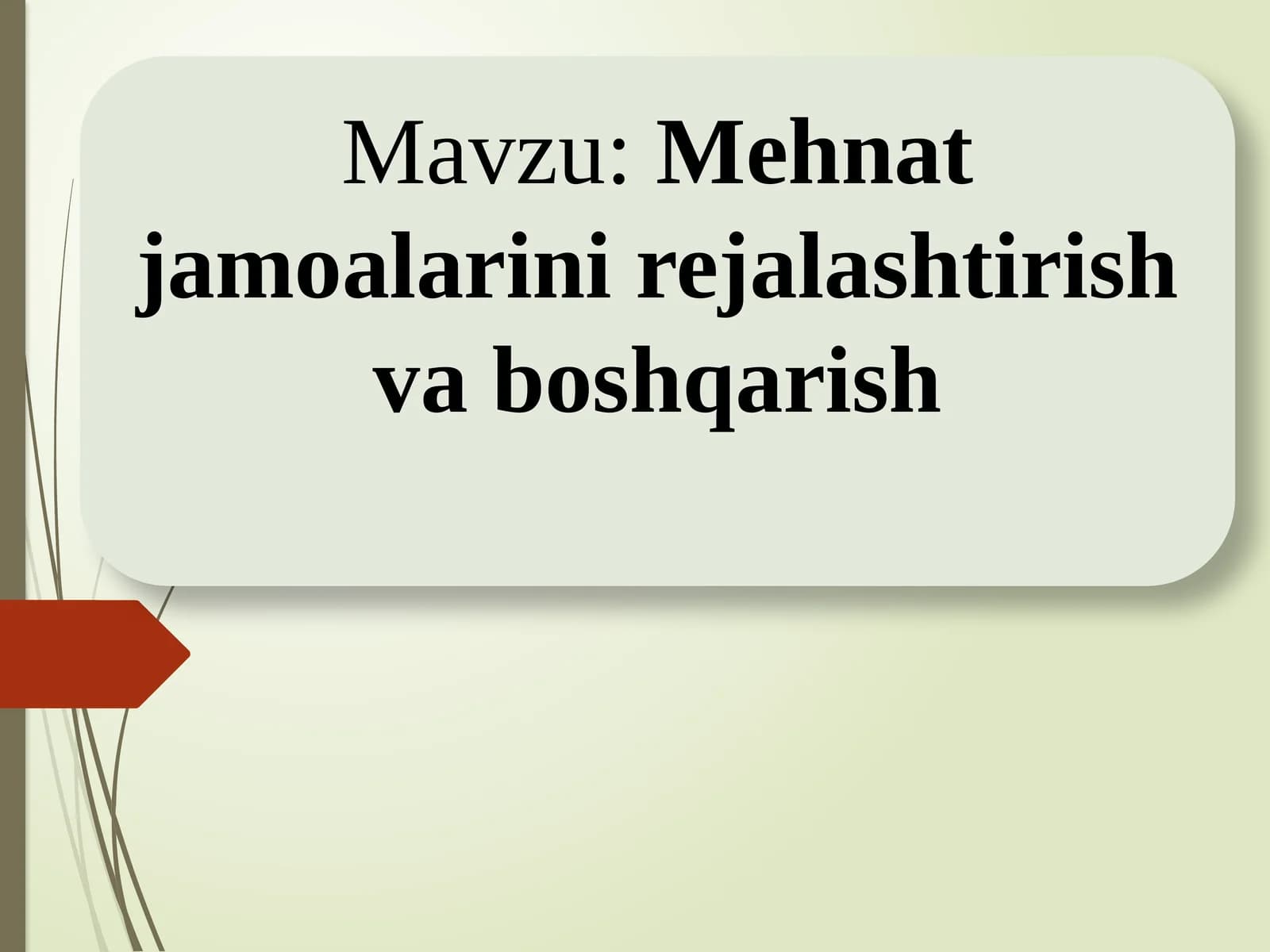 Mehmat jamoalarini rejalashtirish va boshqarish