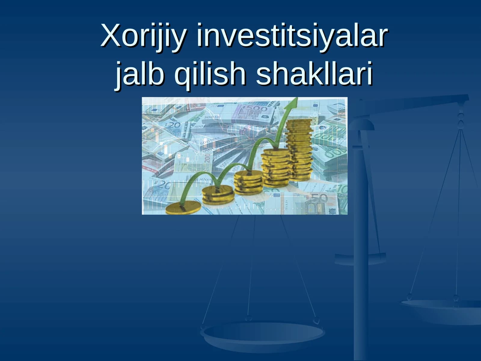 Xorijiy investitsiyalarjalb qilish shakllari
