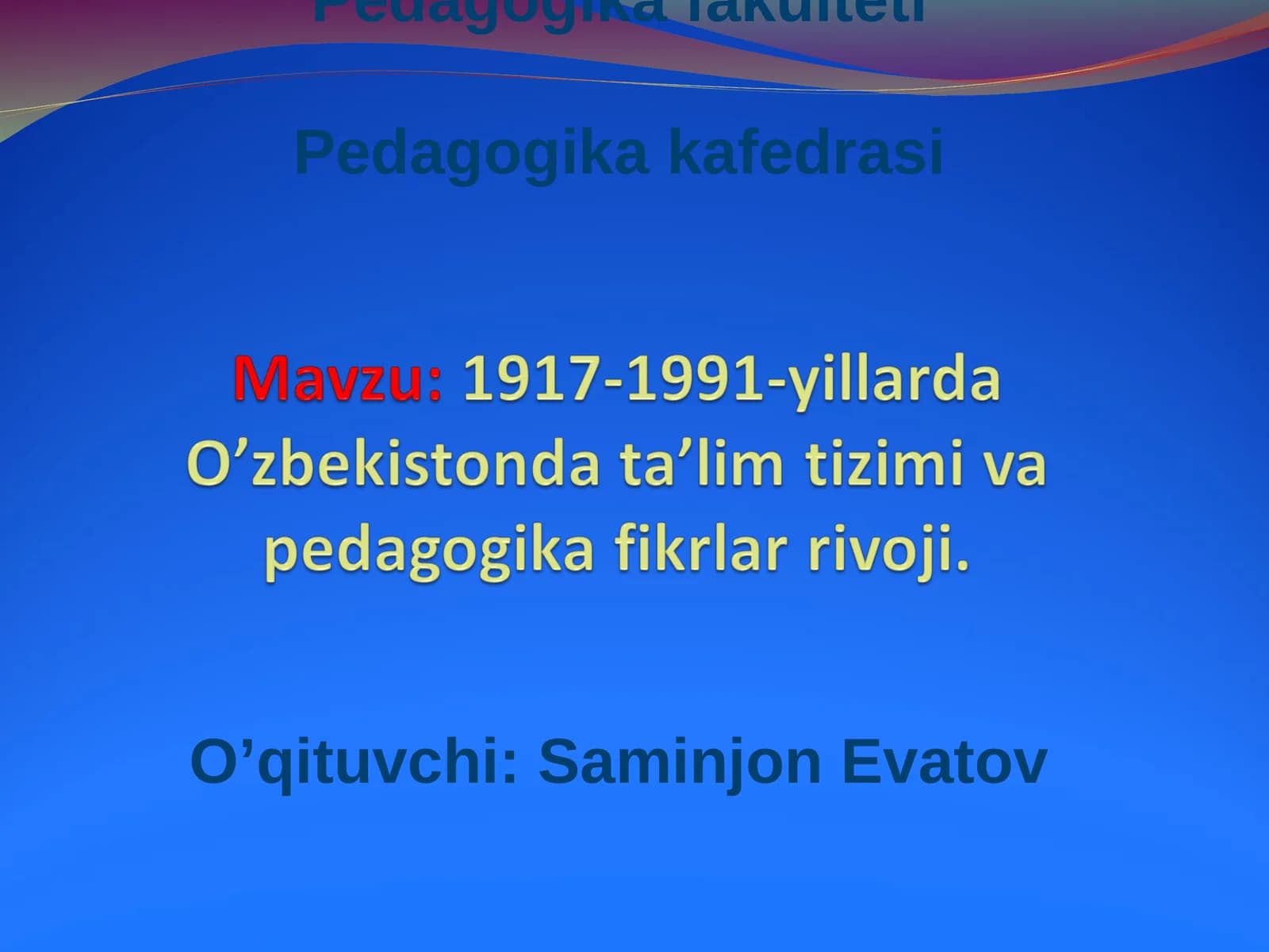 Xalq maorifi va pedagogika O'zbekistonda XX asrning 70-80-yillarida