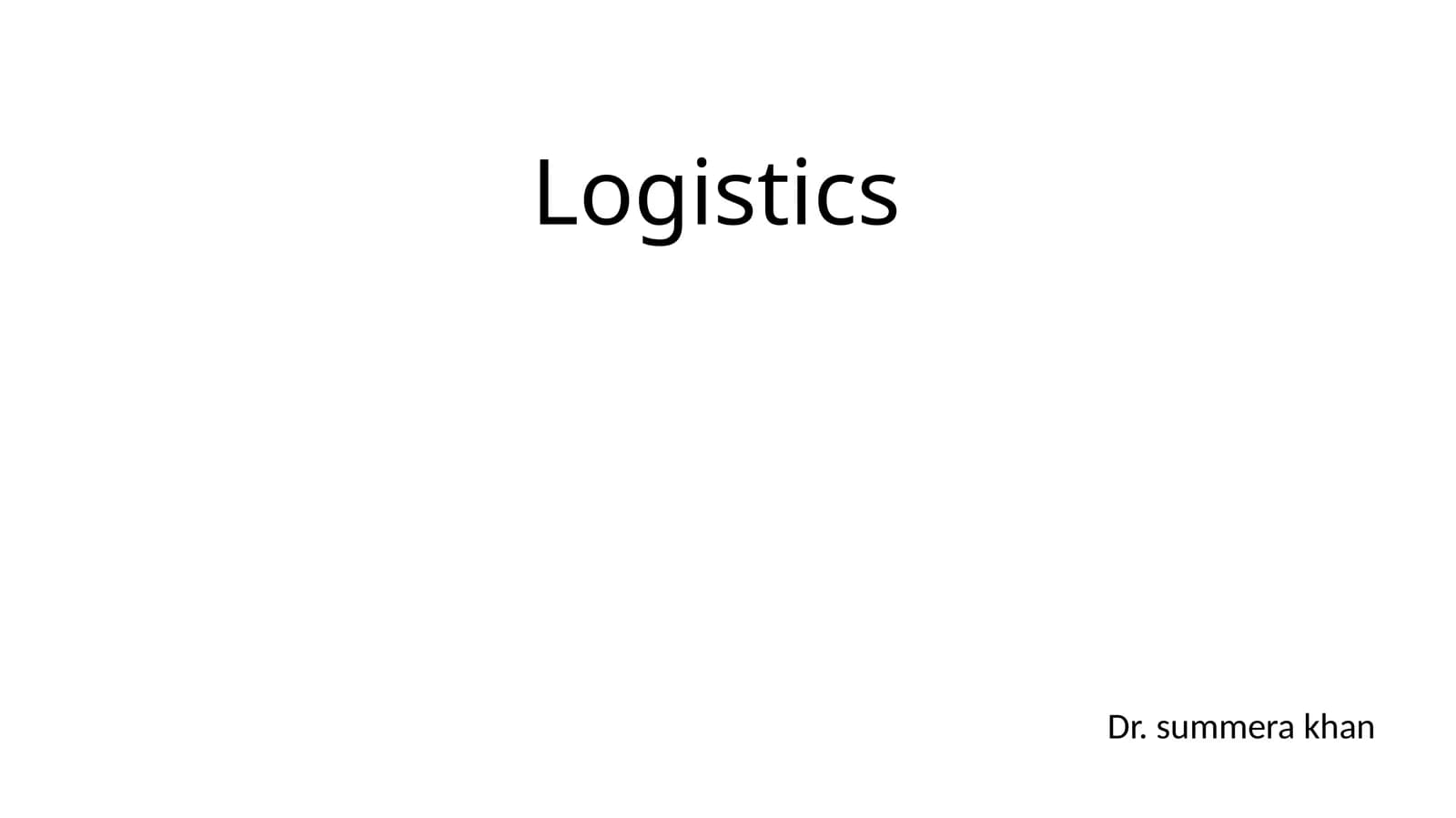 Logistika