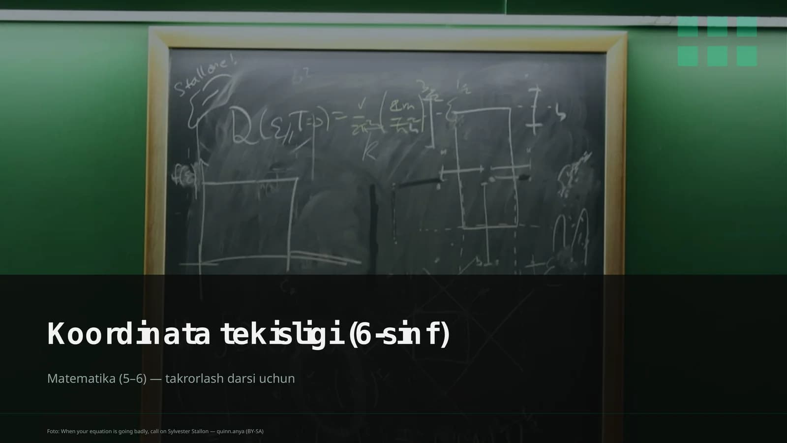 Koordinata tekisligi (6-sinf)