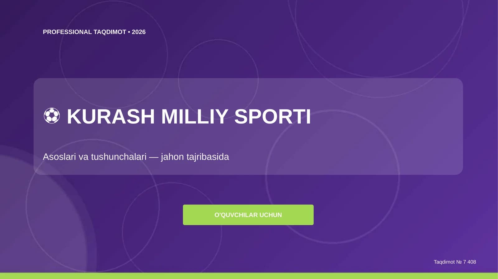 Kurash milliy sporti: asoslari va tushunchalari (jahon tajribasida) [o'quvchilar uchun]
