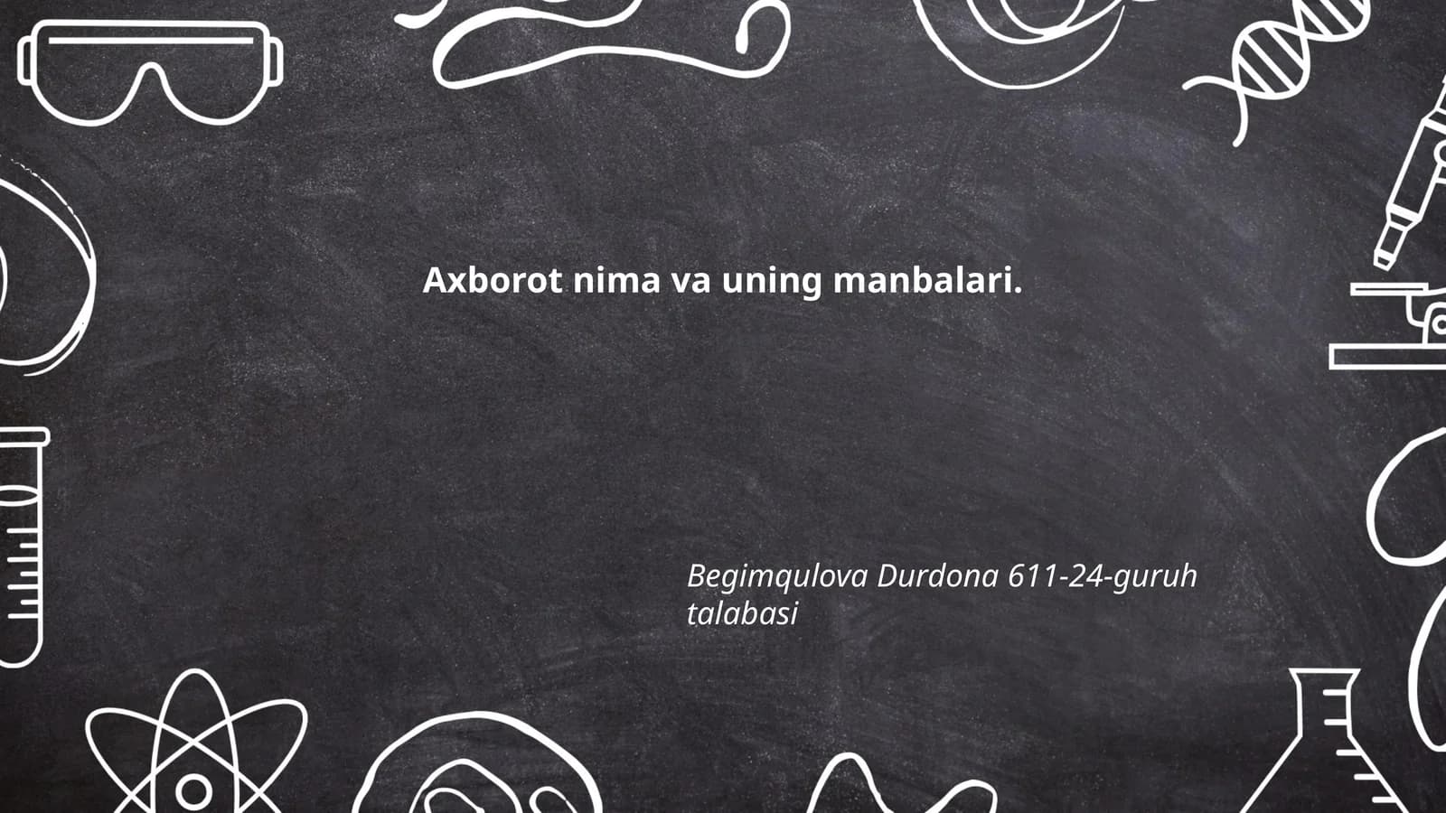 Axborot tushunchasi