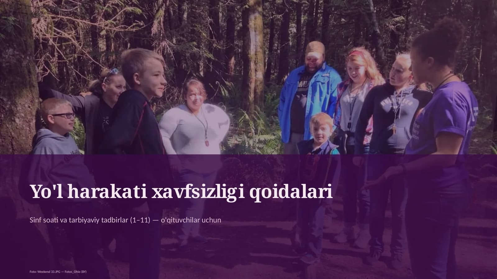 Yo'l harakati xavfsizligi qoidalari Sinf soati va tarbiyaviy tadbirlar (1–11) — o'qituvchilar uchun