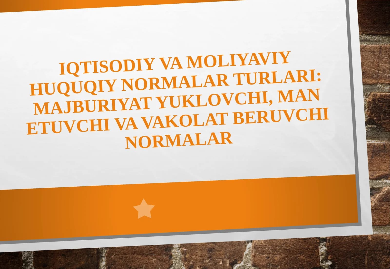 Moliyaviy huquqiy normalar