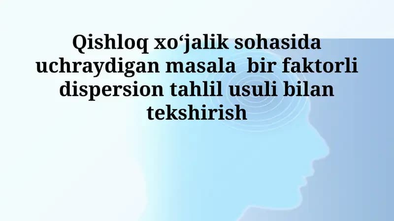 ANOVA usuli