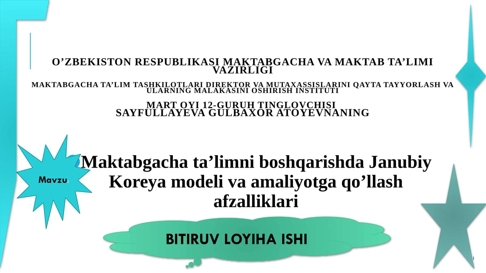 BITIRUV LOYIHA ISHI