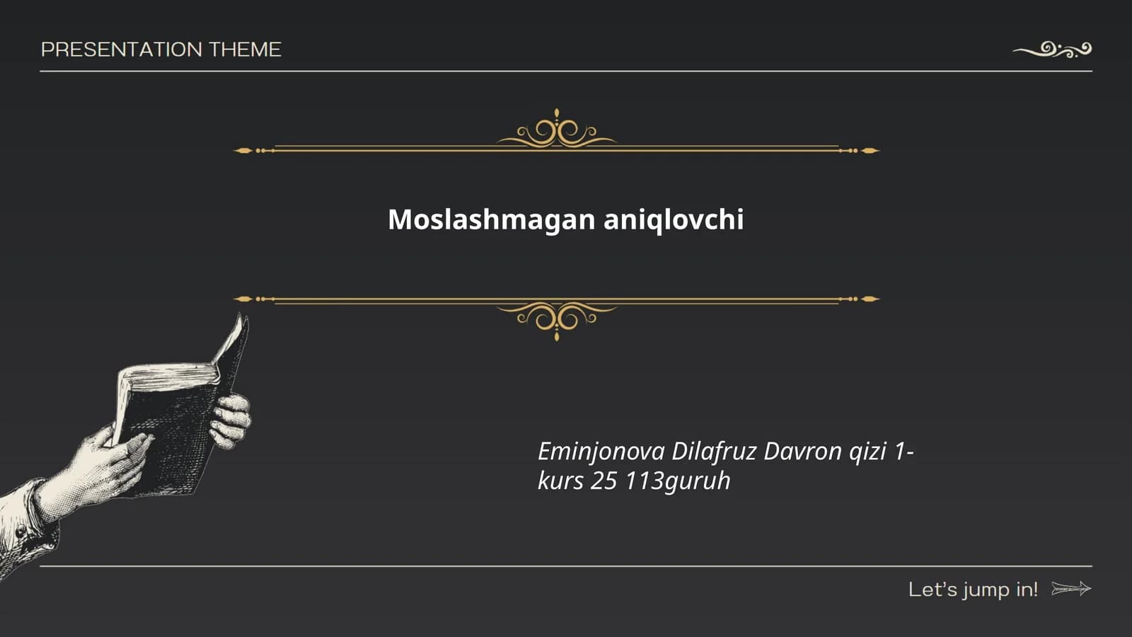Moslashmagan aniqlovchi