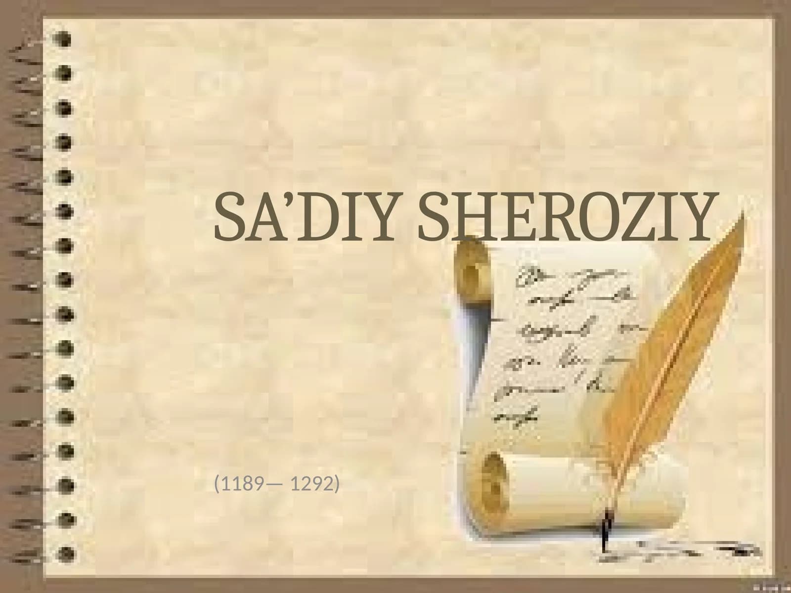 SA’DIY SHEROZIY