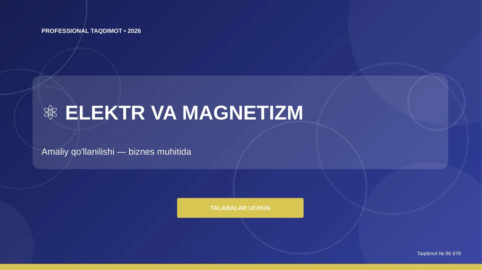 Elektr va magnetizm: amaliy qo'llanilishi (biznes muhitida) [talabalar uchun]