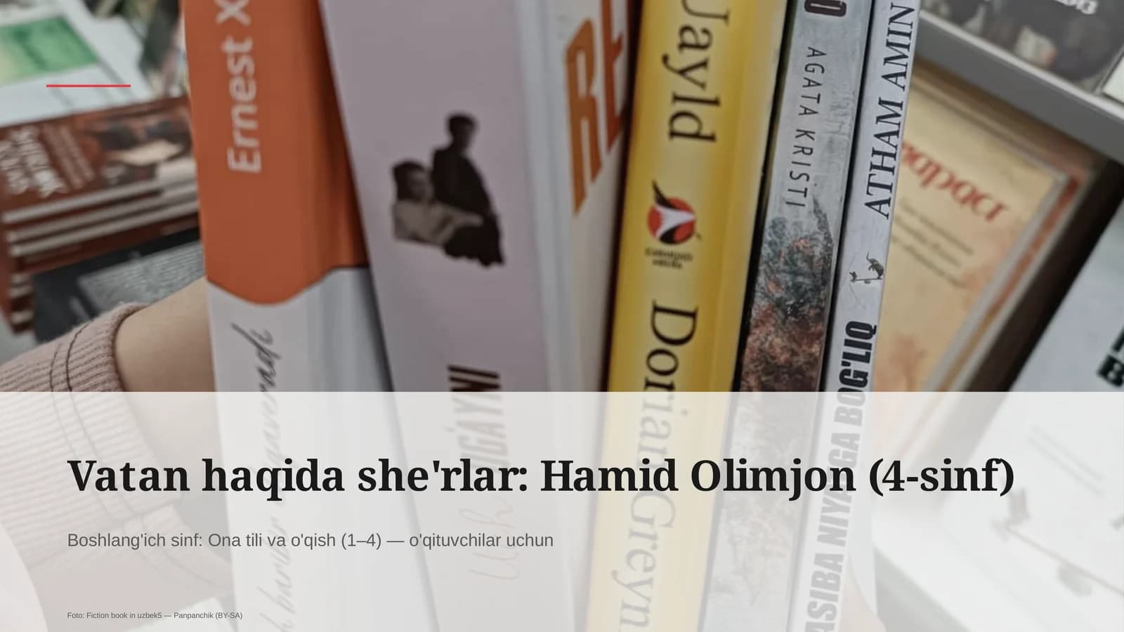 Boshlang'ich sinf: Ona tili va o'qish (1– 4) — o'qituvchilar uchun