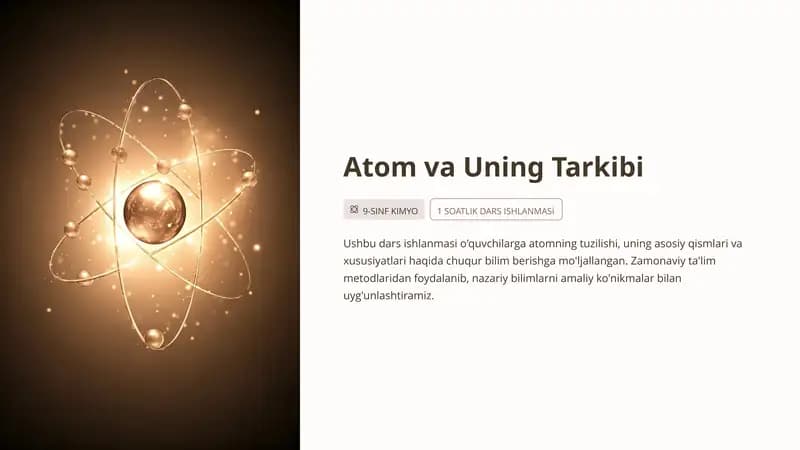Atom va Uning Tarkibi