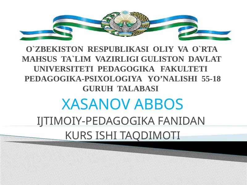 O`SMIRLARDA GIYOHVANDLIKNING SABAB VA OQIBATLARI