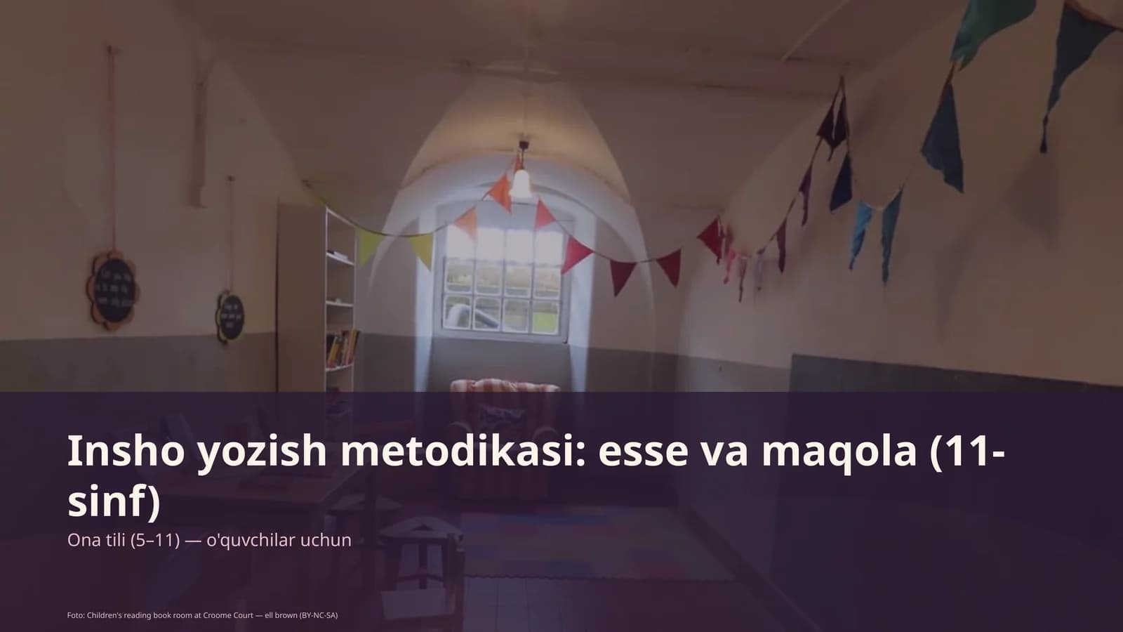 Insho yozish metodikasi: esse va maqola (11-sinf)