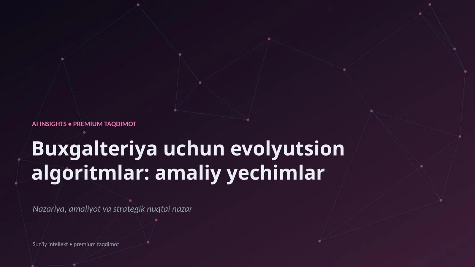 Evolyutsion algoritmlar: amaliy yechimlar