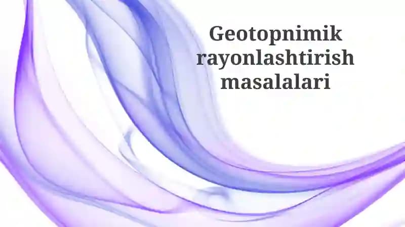 Geotoponimik mintaqalashtirish