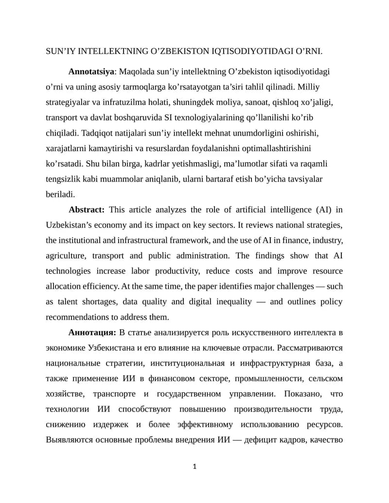 Suniy intellekt