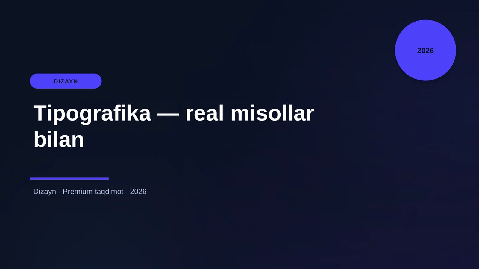Tipografika — real misollar bilan