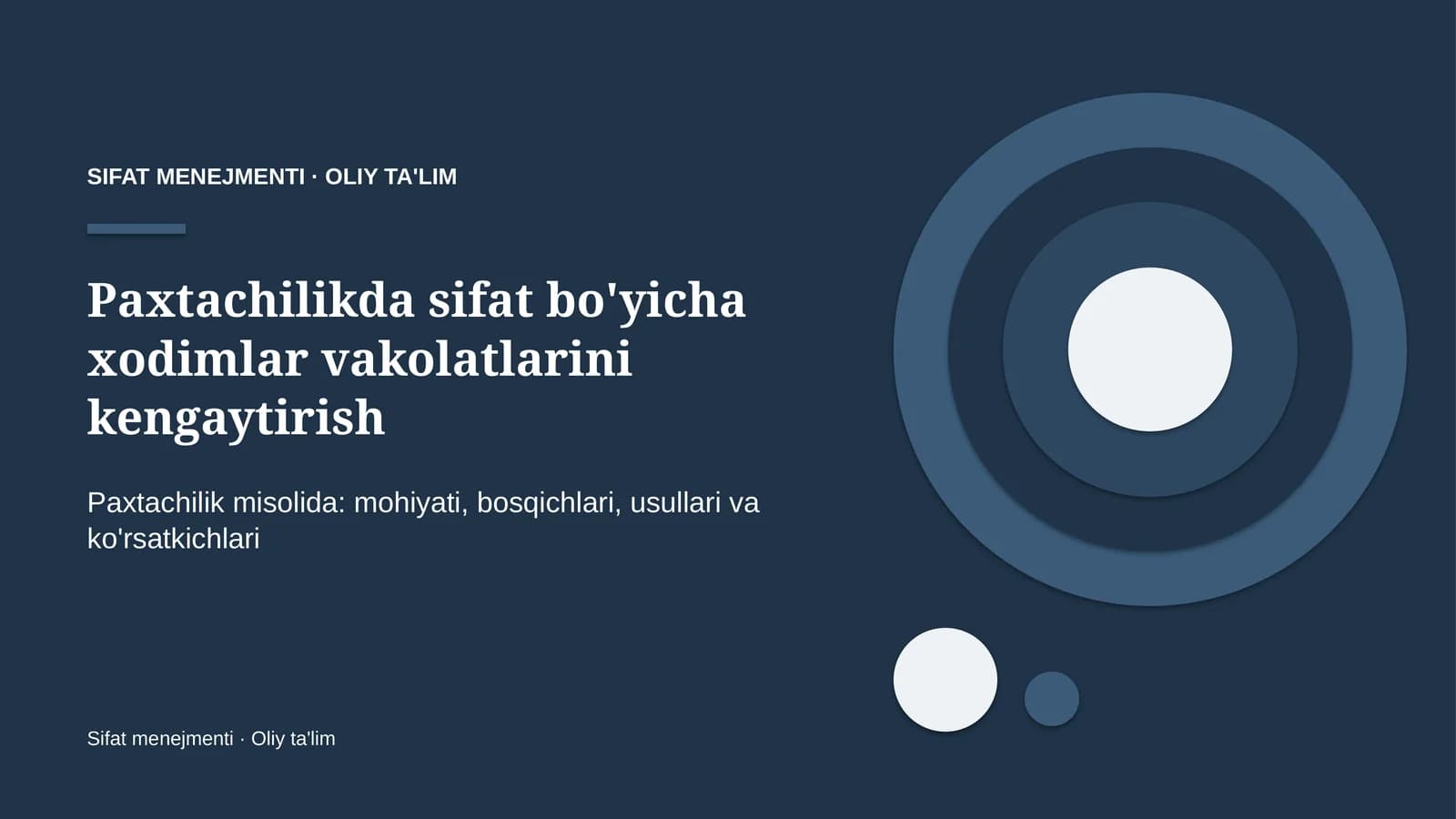 paxtachilikda sifat bo'yicha xodimlar vakolatlarini kengaytirish 2805