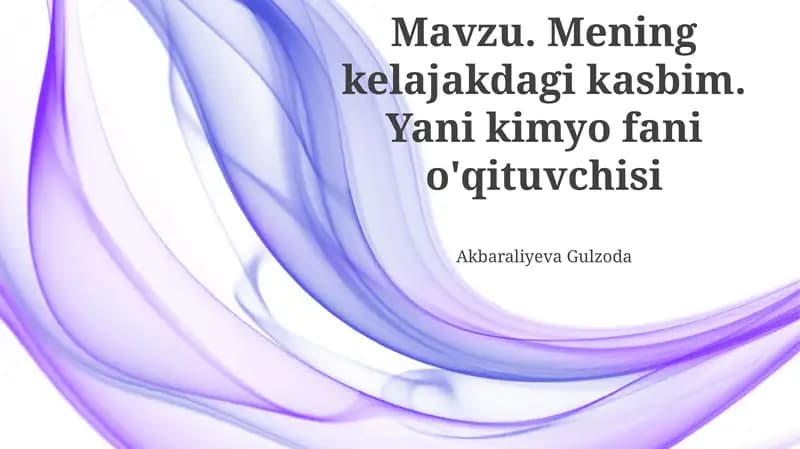Kimyo O'qitish Metodlari va Zamonaviy Texnologiyalar