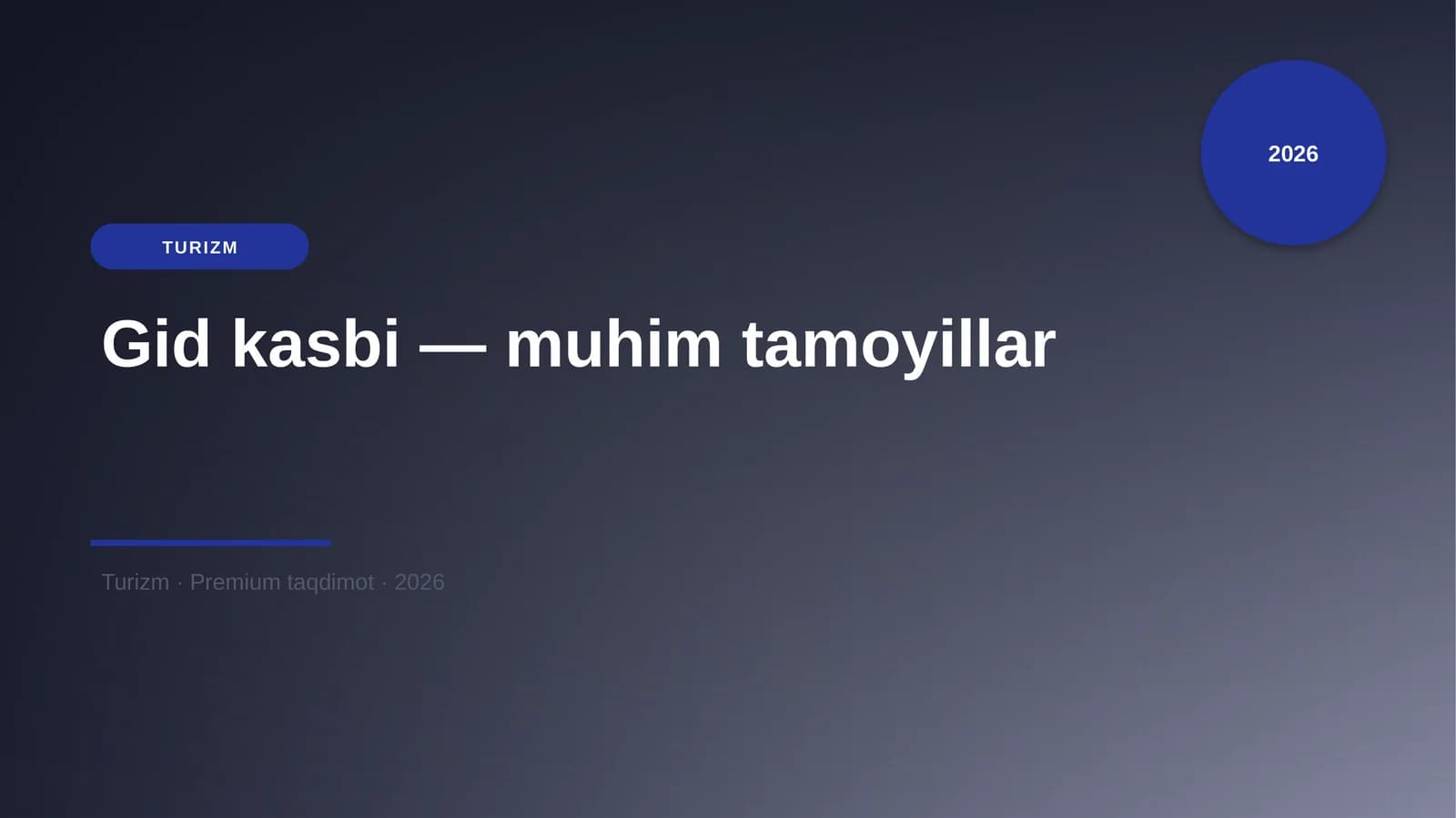 Gid kasbi — muhim tamoyillar