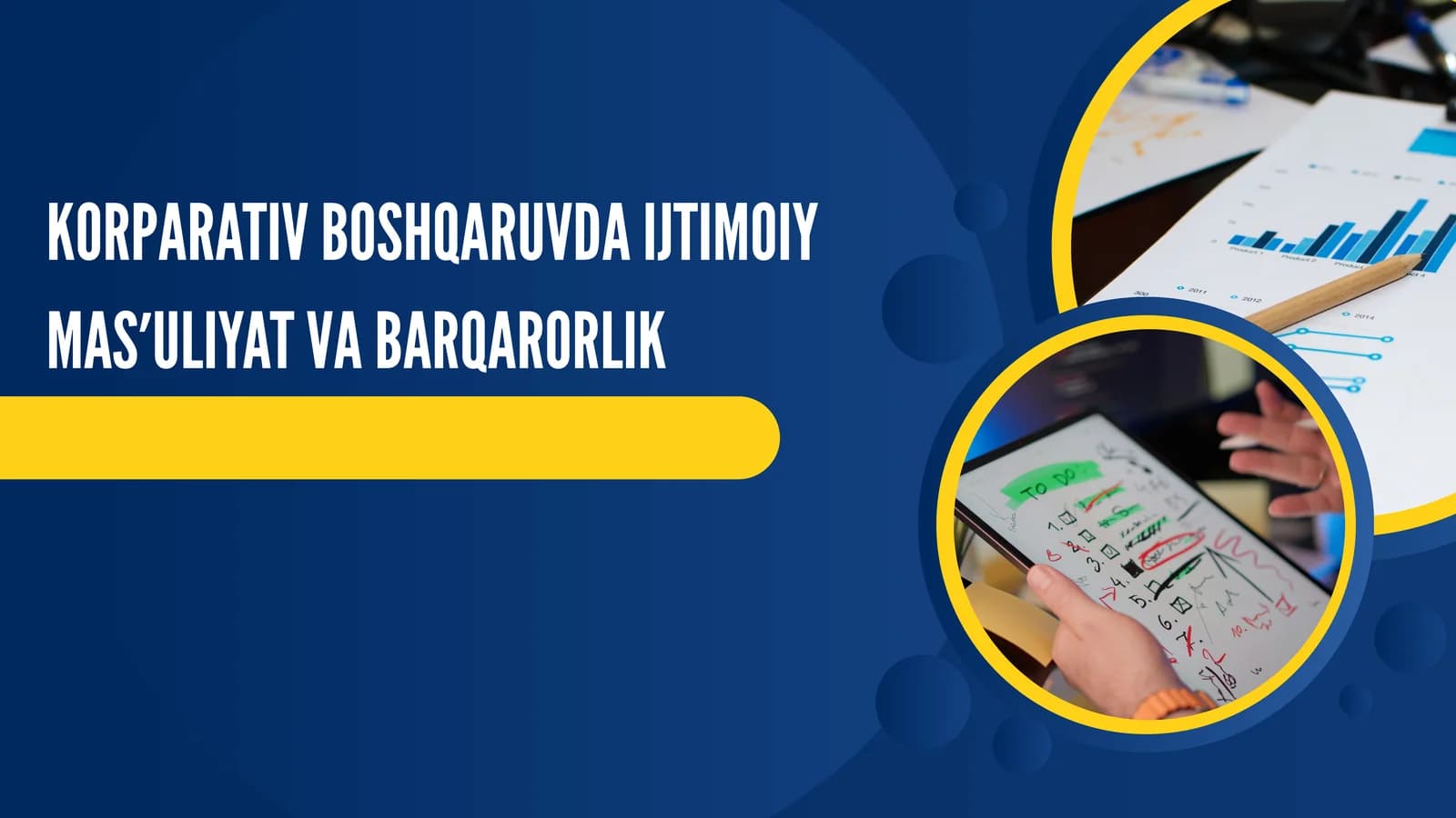 Korparativ boshqaruvda ijtimoiy masʼuliyat va barqarorlik