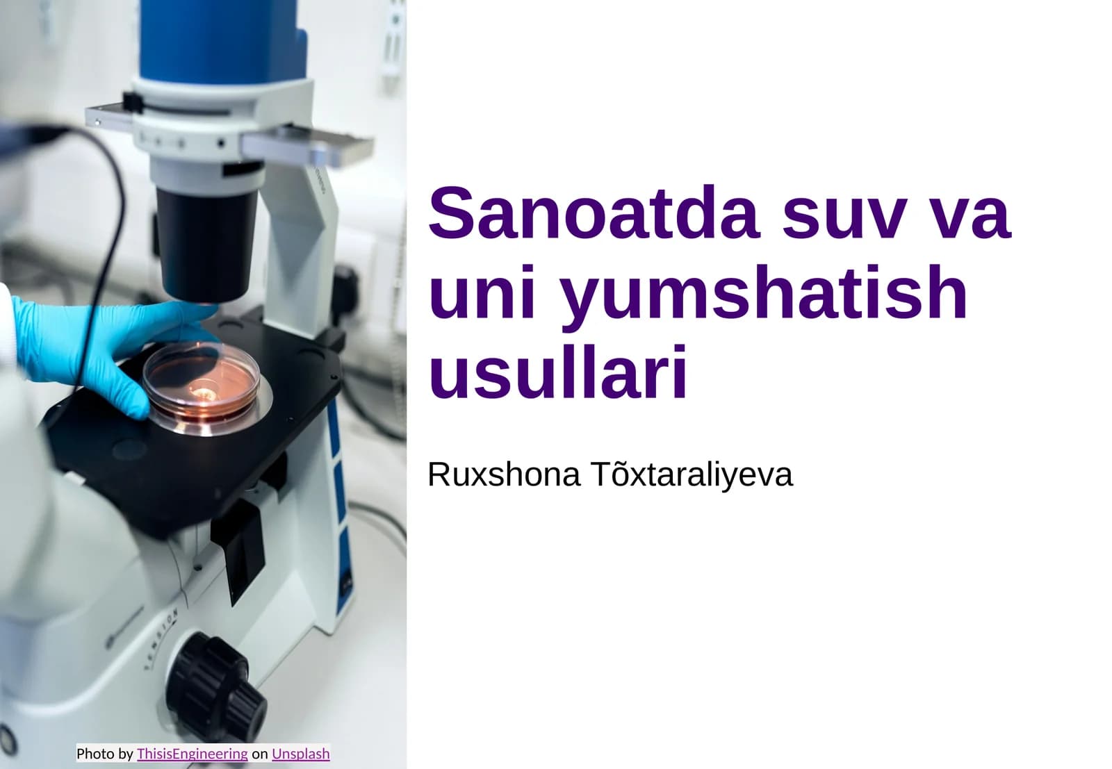 Suvning sanoatdagi asosiy roli va ehtiyojlari