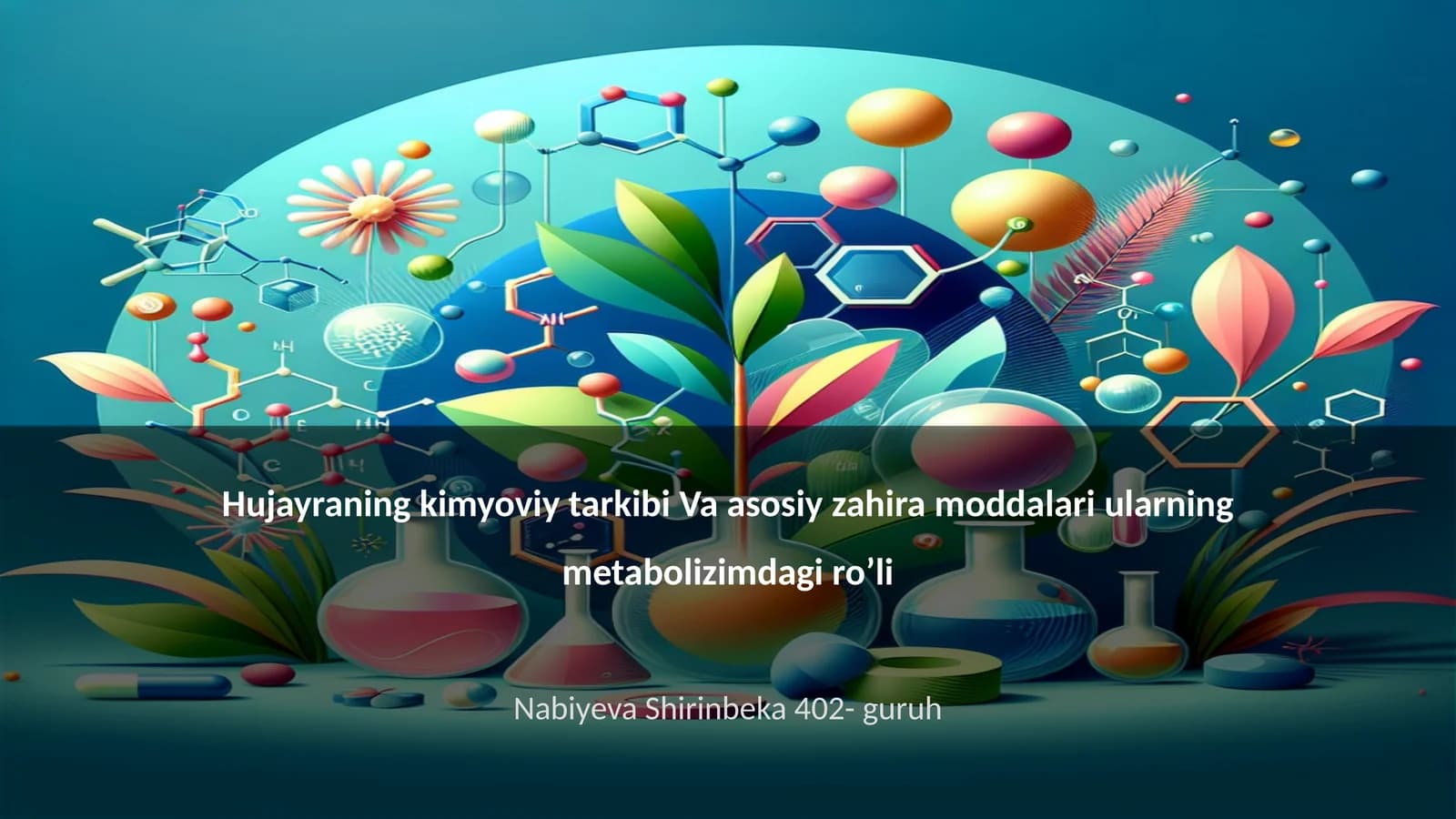 Hujayraning kimyoviy tarkibi Va asosiy zahira moddalari ularning metabolizimdagi ro’li