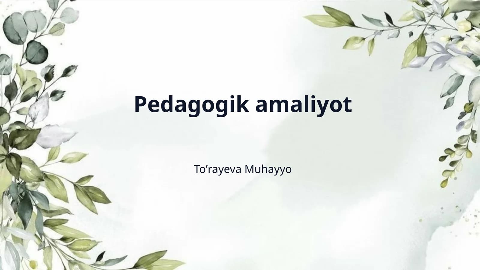Pedagogik amaliyot