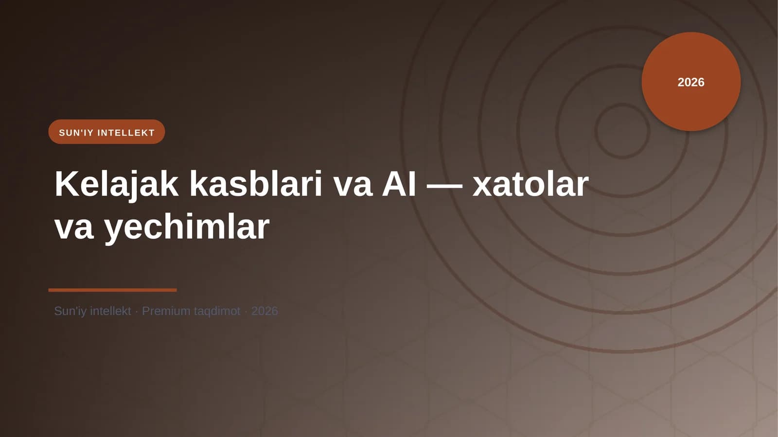 Kelajak kasblari va AI — xatolar va yechimlar