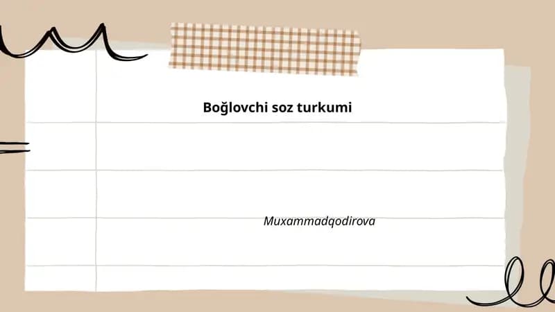 Boğlovchi soz turkumi