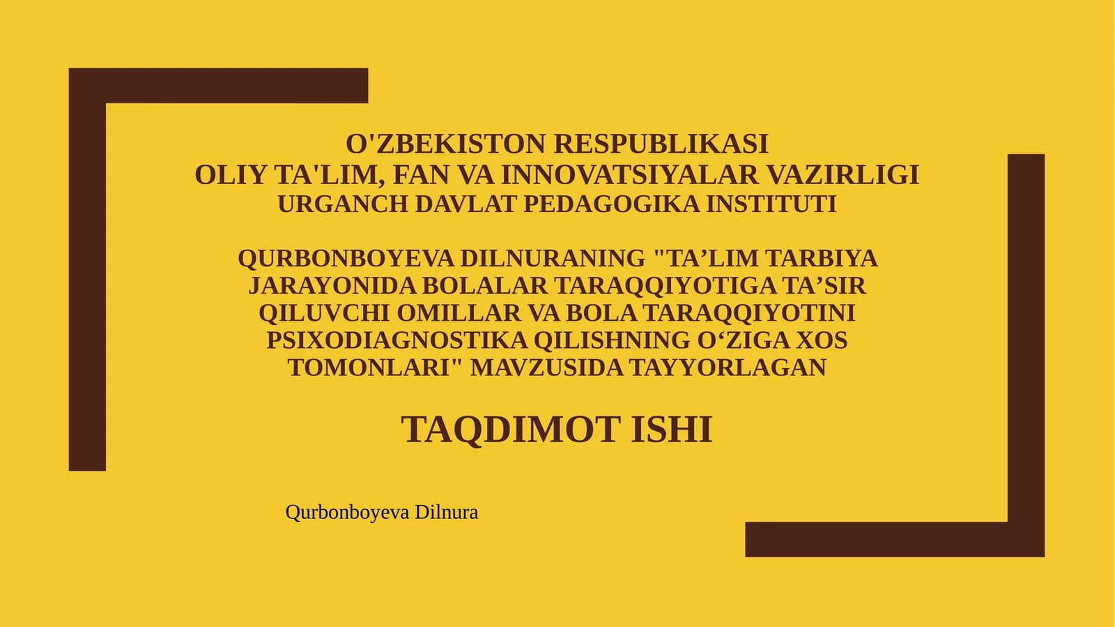 Taʼlim tarbiya jarayonida bolalar taraqqiyotiga taʼsir qiluvchi omillar va bola taraqqiyotini psixodiagnostika qilishning oʻziga xos tomonlari