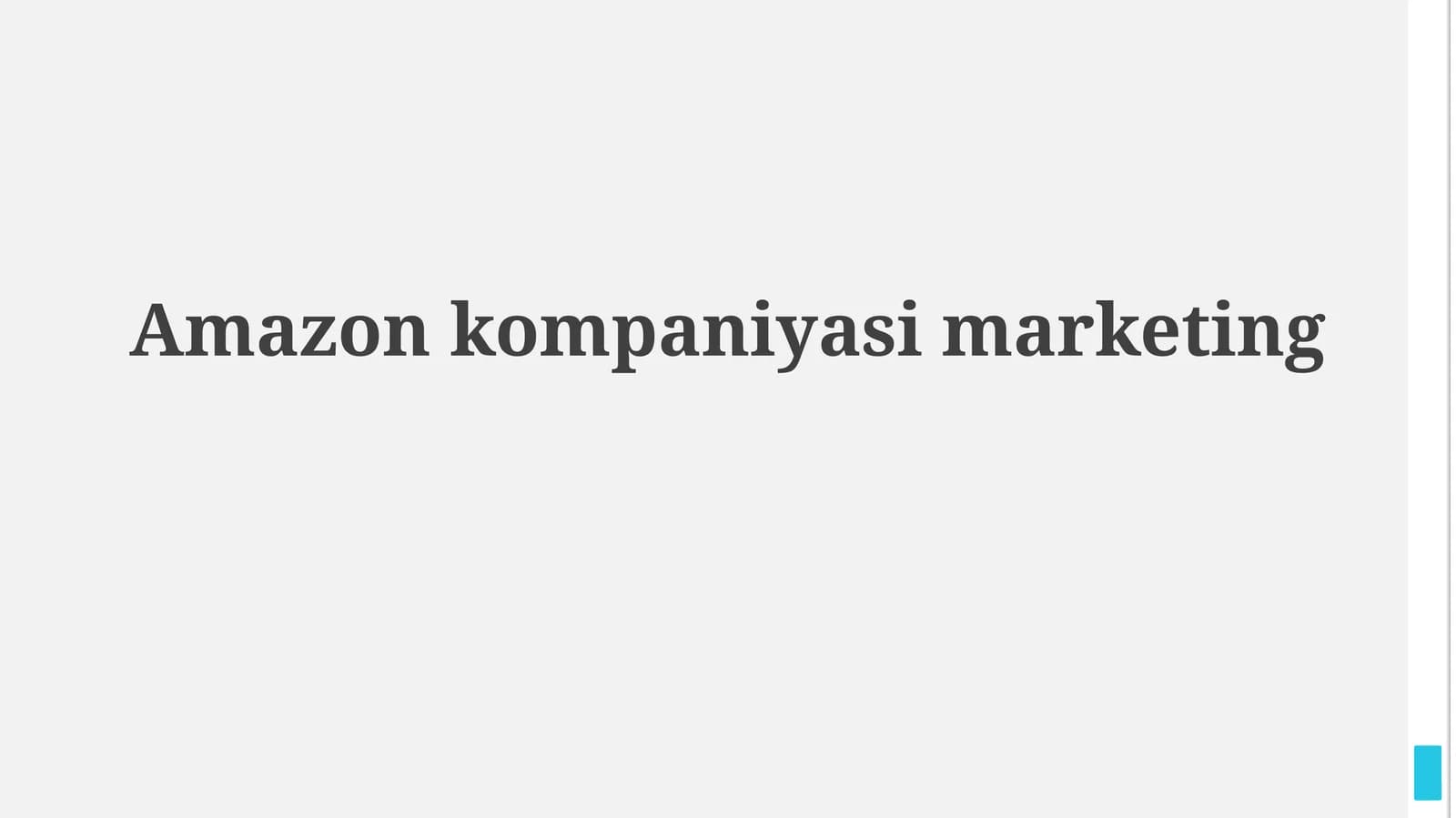 Amazonni marketingi strategiyalari