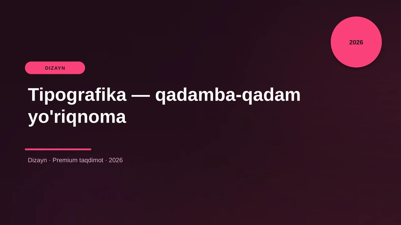 Tipografika — qadamba-qadam yo'riqnoma