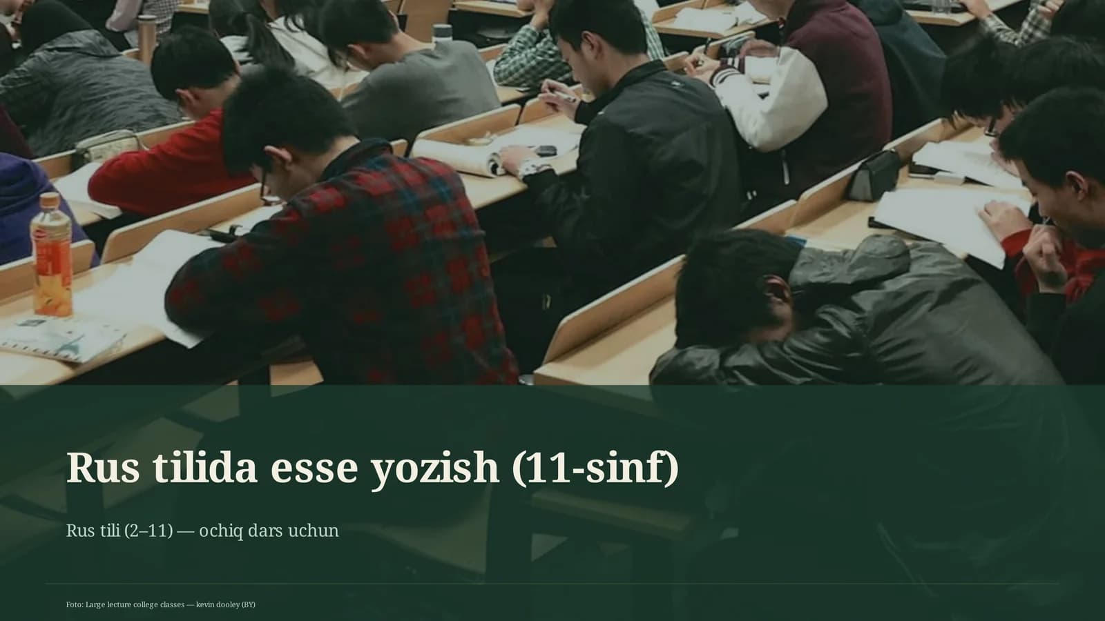 Rus tilida esse yozish (11-sinf)