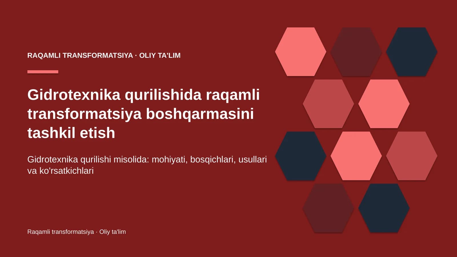 gidrotexnika qurilishida raqamli transformatsiya boshqarmasini tashkil etish 5747
