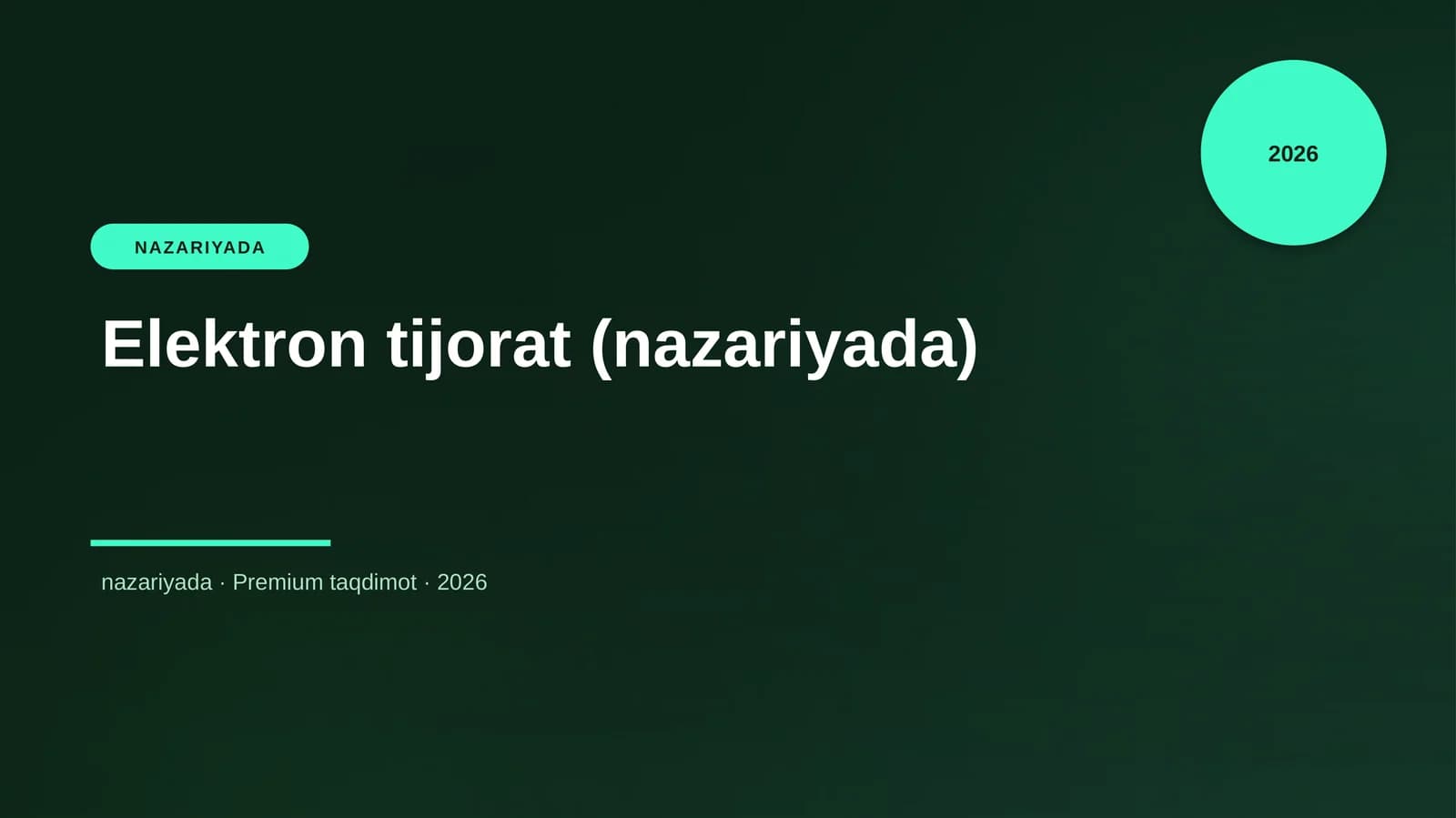 Elektron tijorat (nazariyada)