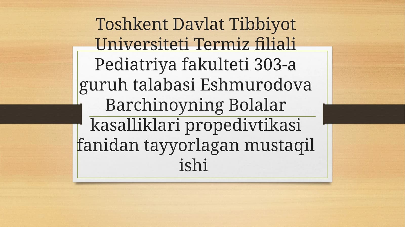 Bolalarda jismoniy rivojlanish monitoringgi